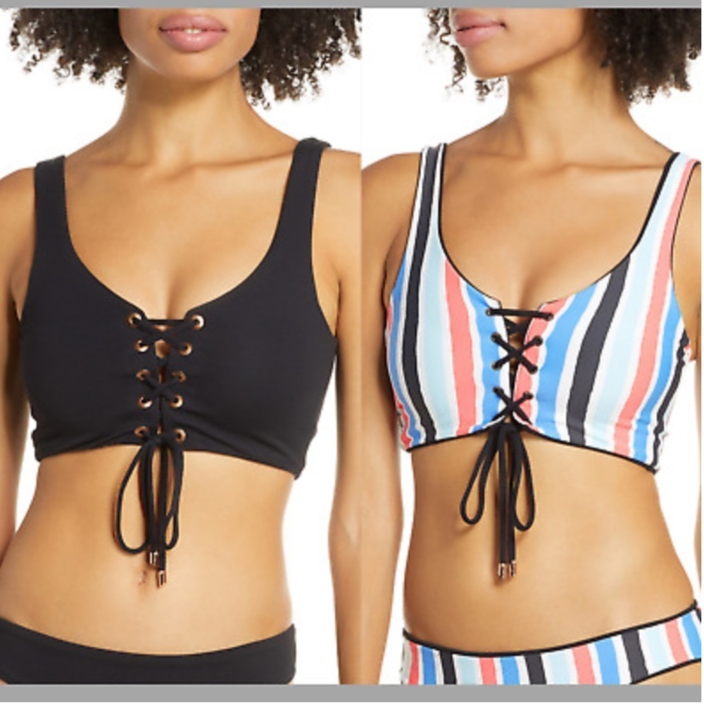 NWT Maaji Dazzling Rib 4- way reversible bikini top - S
